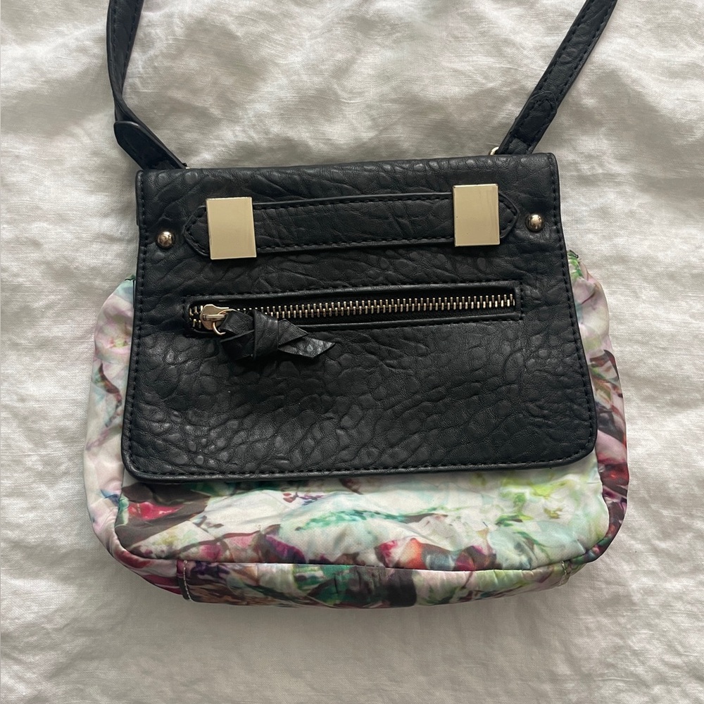 Abigail Floral-Print Faux-Leather Crossbody
